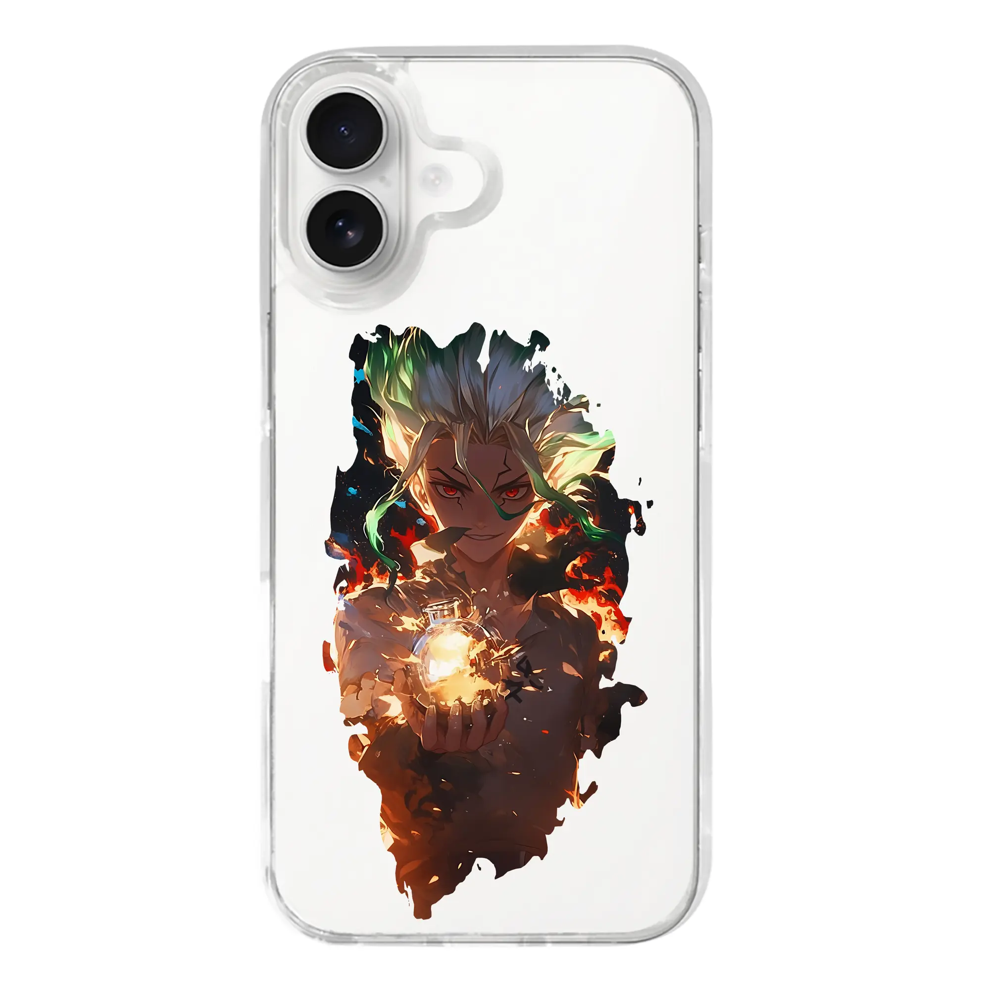 ドクターストーン グッズ,石神千空 - iPhone 17シリーズ 透明スマホケース – 薄型・耐衝撃・精密フィット保護カバー